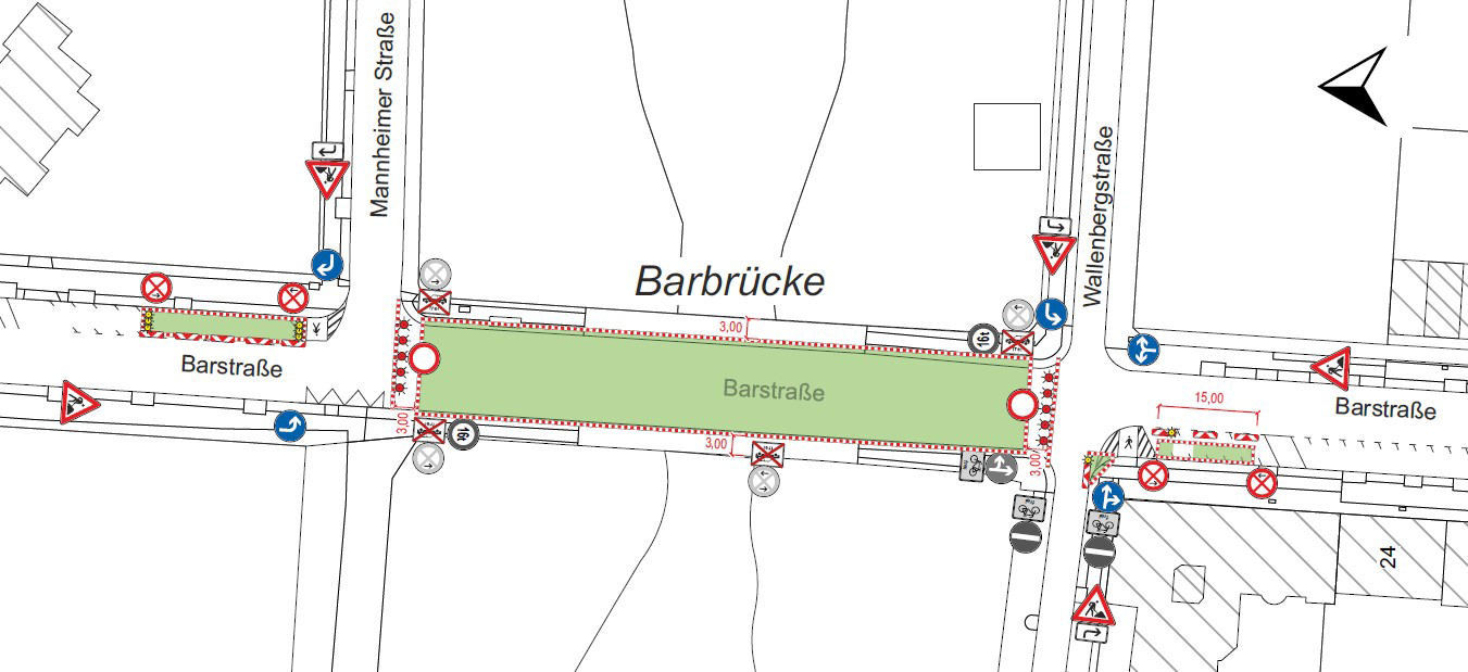 Bildvergrößerung: Verkehrszeichenplan Barbrücke
