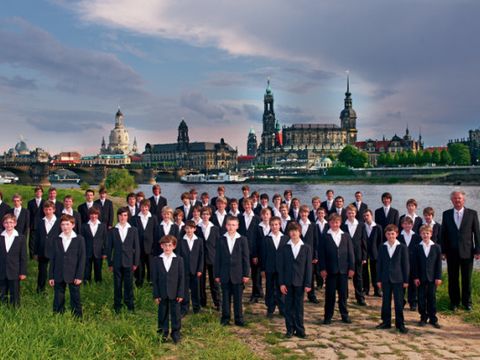 Der "Canalettoblick" mit Kreuzchor