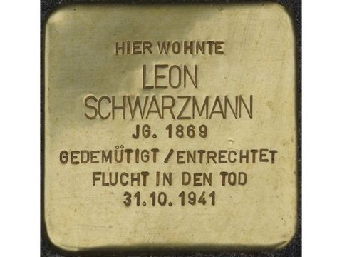 Bildvergrößerung: Stolperstein Leon Schwarzmann