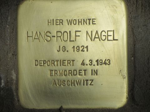 Stolperstein Hans-Rolf Nagel, Foto: F. Siebold