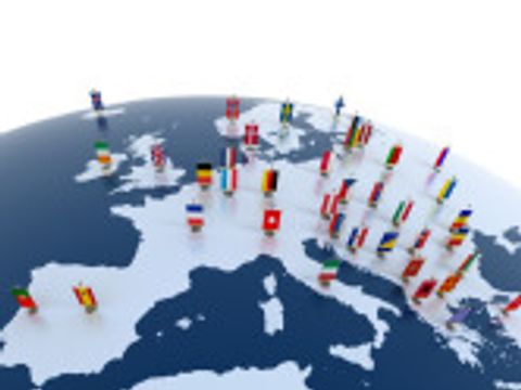 Länder und Flaggen von Europa