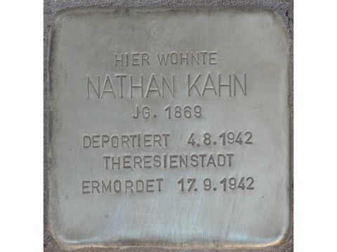 Bildvergrößerung: Stolperstein für Nathan Kahn