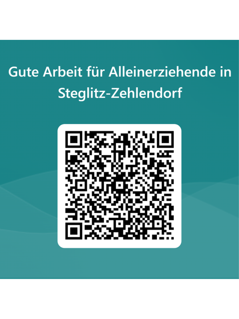 Bildvergrößerung: QR-Code zur Umfrage Gute Arbeit für Alleinerziehende in Steglitz-Zehlendorf