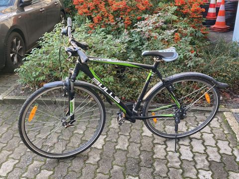 Schwarz - Grünes herrenfahrrad