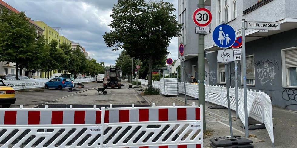 Baustelle Ecke Sömmeringstraße/ Nordhauser Straße