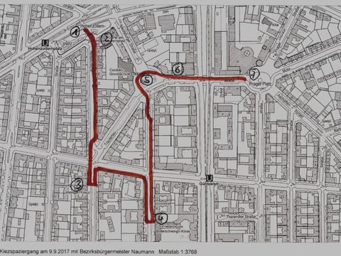 Bildvergrößerung: 189. Kiezspaziergang Kartenskizze vom 09.09.2017