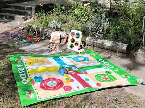 Outdoor Spiele in der Stadtteilbibliothek Frohnau