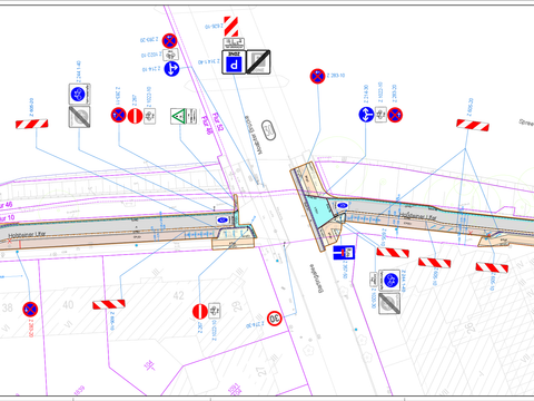 Bildvergrößerung: Spreeradweg zwischen Lutherbrücke und Bezirksgrenze Charlottenburg-Wilmersdorf VZP Blatt 7