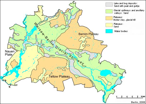 Fig. 5 Natural spatial/geomorphological divisions of Berlin
