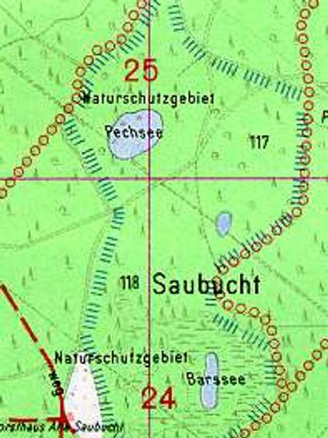 Saubucht im Grunewald, Kartenausschnitt