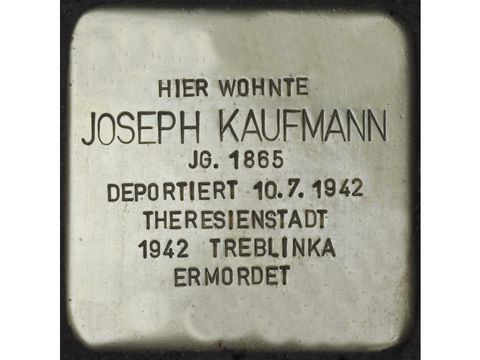 Bildvergrößerung: Stolperstein Joseph Kaufmann