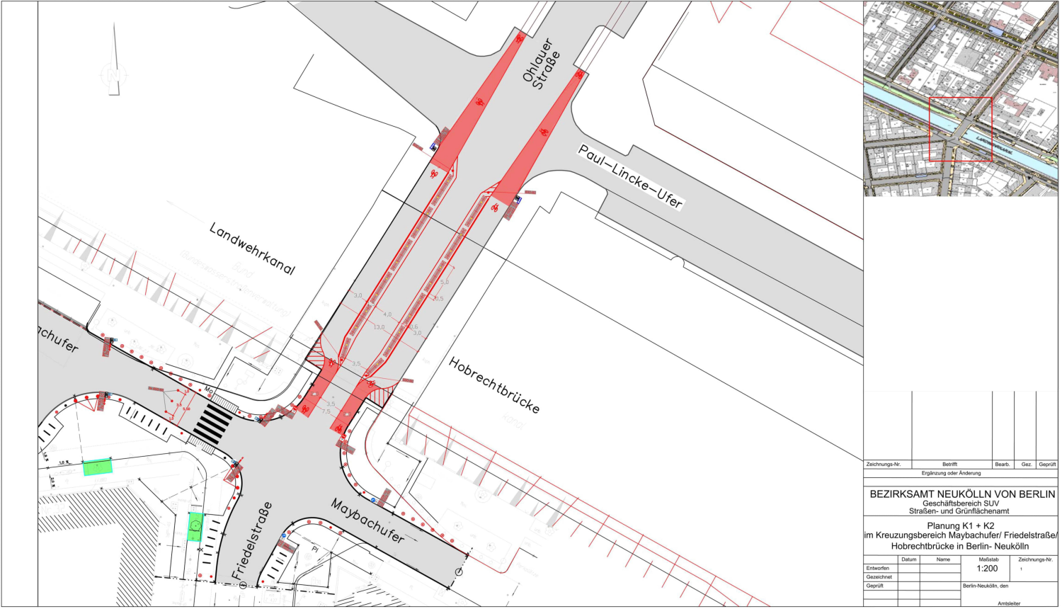 Bildvergrößerung: Planung K1 + K2 im Kreuzungsbereich (Bezirksamt Neukölln von Berlin)