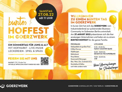 Bildvergrößerung: Goerzwerk Hoffest 2022_Flyer