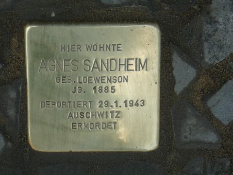 Stolperstein für Agnes Sandheim