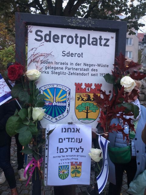 9. Oktober 2023: Sderot-Solidaritätsveranstaltung auf dem Sderotplatz