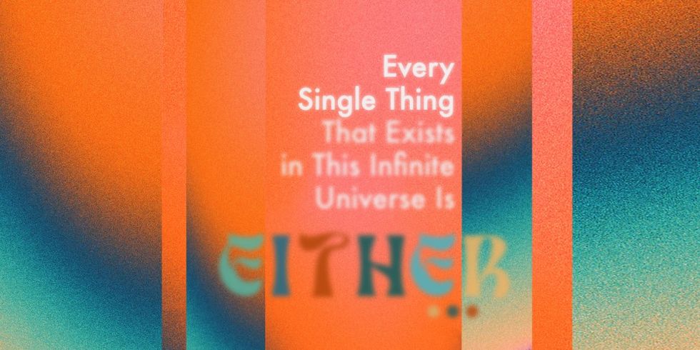 Flyer zur Ausstellung "Every Single Thing That Exists In This Infinite Universe Is Either… " 