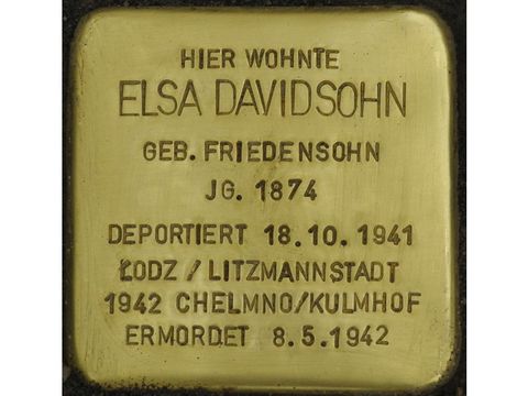 Bildvergrößerung: Stolperstein Elsa Davidsohn