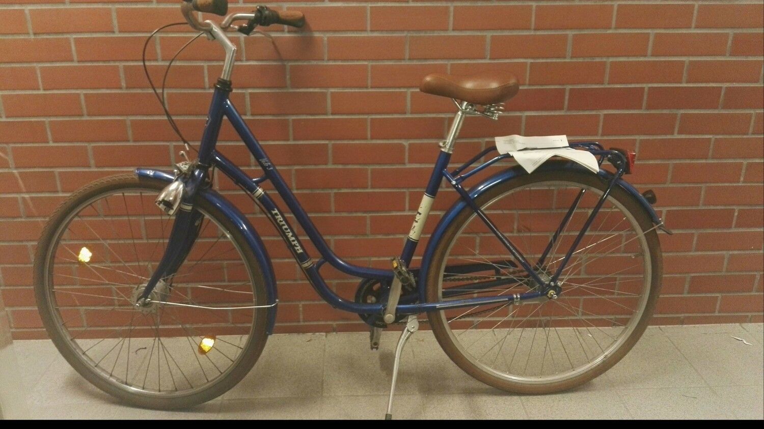 Blaues Damenfahrrad