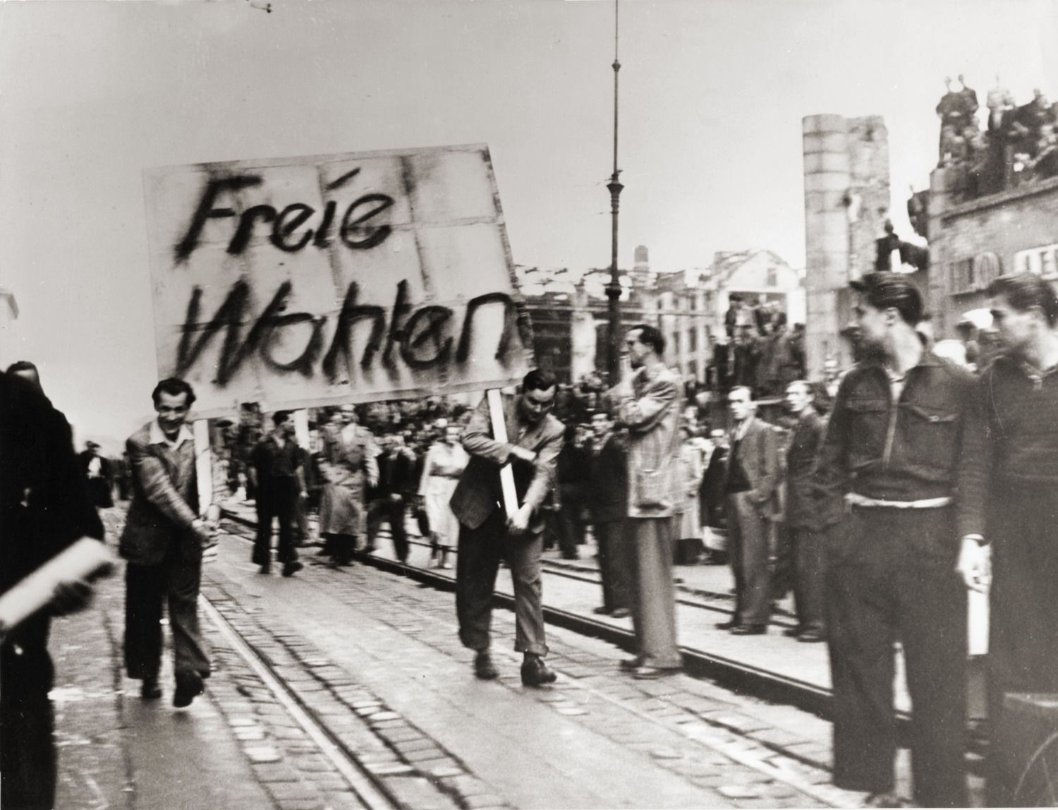 Plakat "Freie Wahlen" am 17. Juni 1953