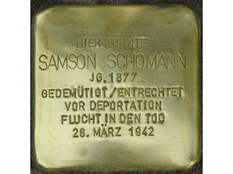 Stolperstein Samson Schömann - Pariser Str 21