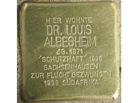 Stolperstein Dr. Louis Albesheim 