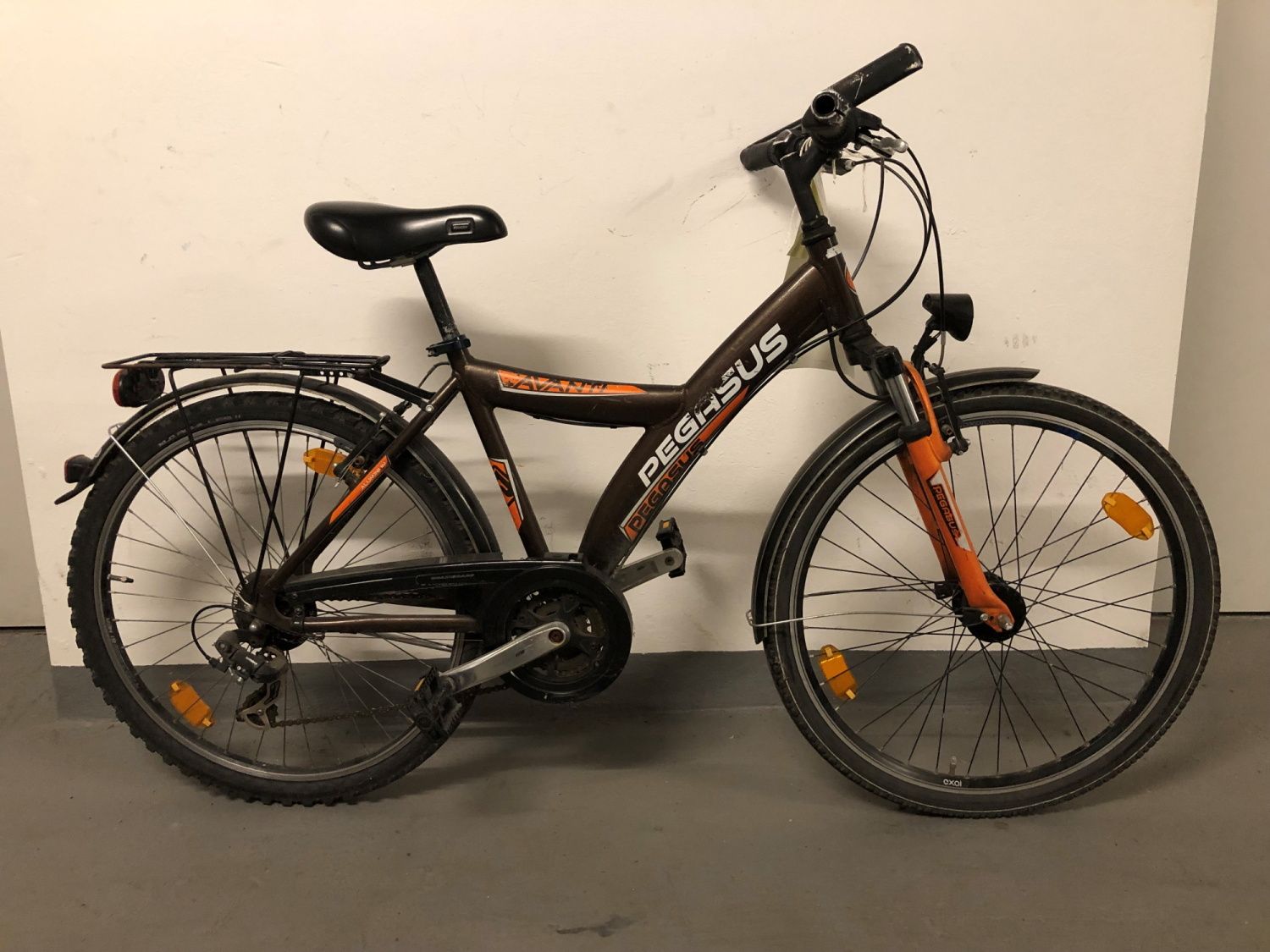 Braun-oranges Kinderfahrrad