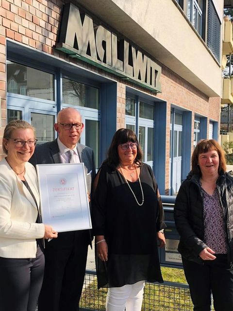 Bildvergrößerung: Woche der Ausbildung - 14.03.2022 - Cornelia Schwarz, Ralph Wollert, Heike Mallwitz, Bezirksstadträtin Carolina Böhm