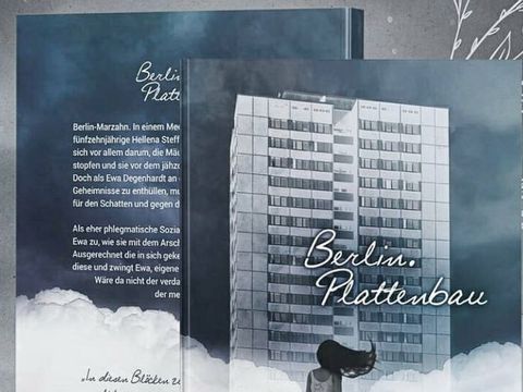 Grafik mit Buchcover „Berlin.Plattenbau“ zur Lesung mit Diana Lehmann