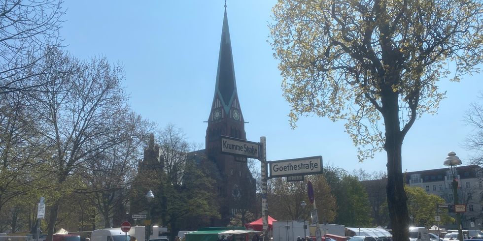 Die Krumme Straße in Höhe Karl-August-Markt