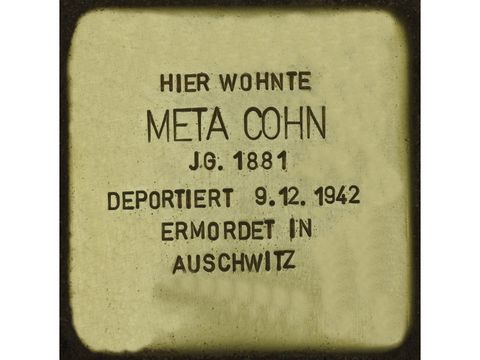 Bildvergrößerung: Stolperstein Meta Cohn