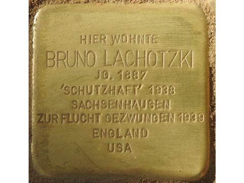 Bildvergrößerung: Stolperstein für Bruno Lachotzki