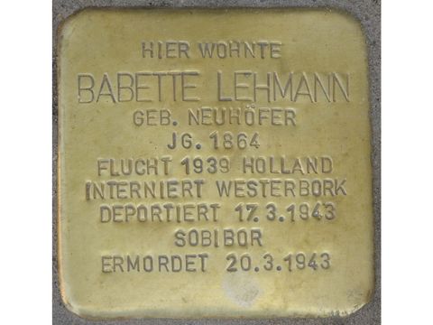 Stolperstein Babette Lehmann