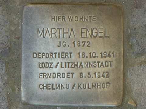 Stolperstein Martha Engel, Foto: KHMM