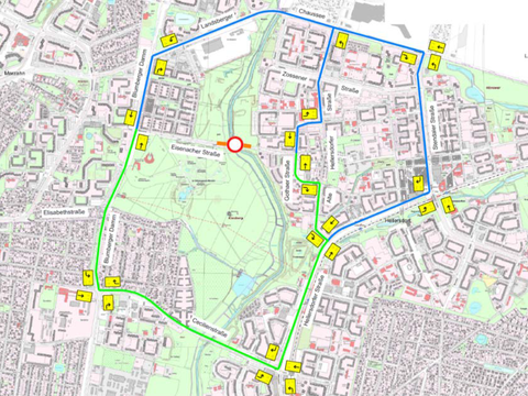 Bildvergrößerung: Bauzeitliche Verkehrsführung MIV