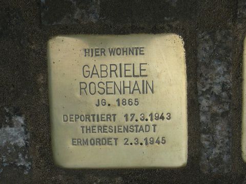 Bildvergrößerung: Stolperstein Gabriele Rosenhain