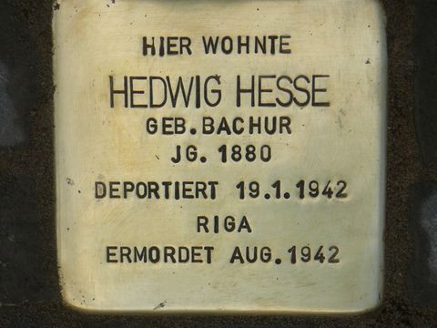 Stolperstein für Hedwig Hesse