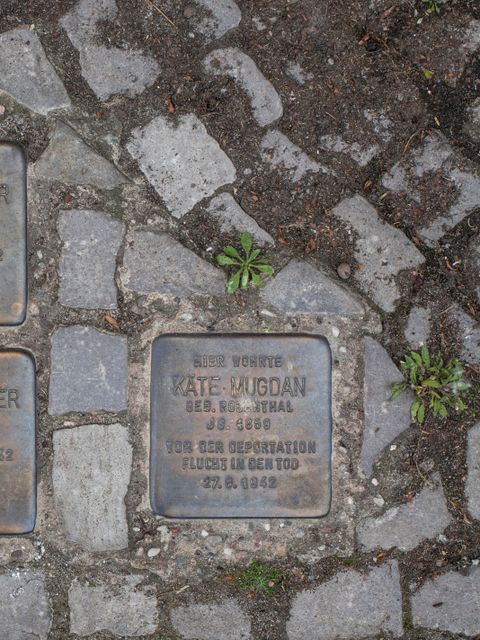 Bildvergrößerung: Stolperstein für Käte Mugdan, geb. Rosenthal