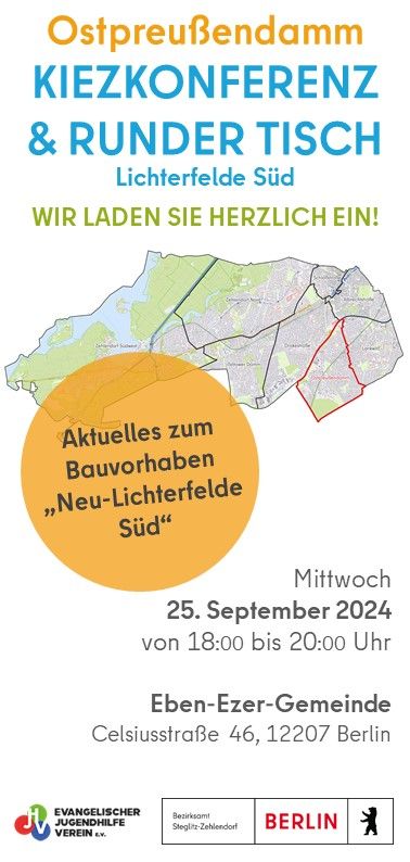 Bildvergrößerung: Flyer für die Kiezkonferenz in der Bezirksregion Ostpreußendamm