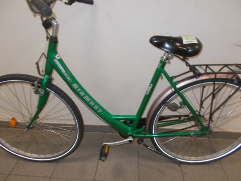 Grünes Damenfahrrad