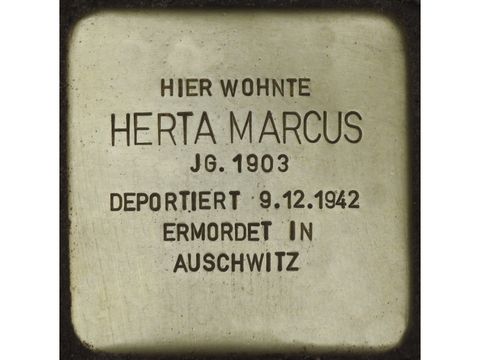 Bildvergrößerung: Stolperstein Herta Marcus