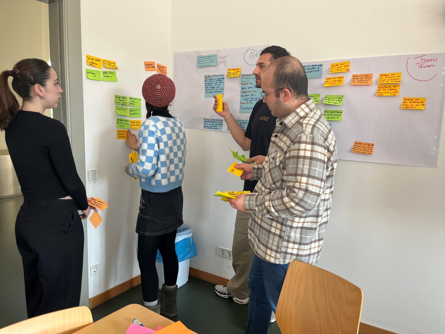 Brainstorming Session vor Whiteboard