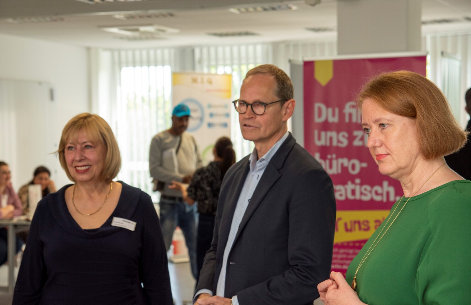 Marina Kermer, Michael Müller und Lisa Paus