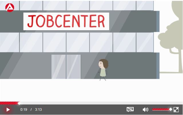 Screenshot eines Videos über das Jobcenter