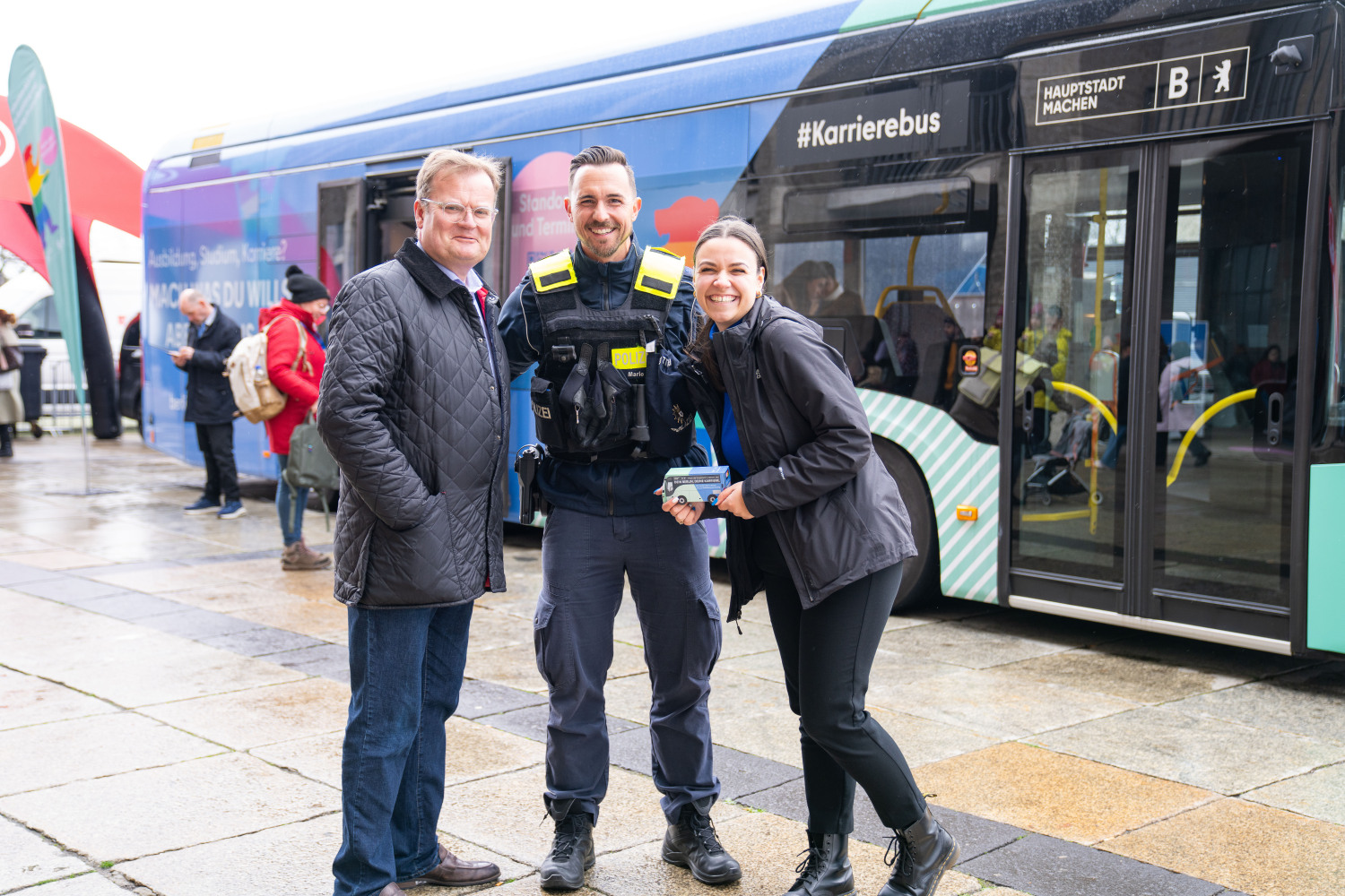 Staatssekretär Wolfgang Schyrocki bei der Auftaktveranstaltung der #MachsMitUns Roadshow 2024 am 23.03.2024 bei der 11. Berliner Jobmesse am Olympiastadion