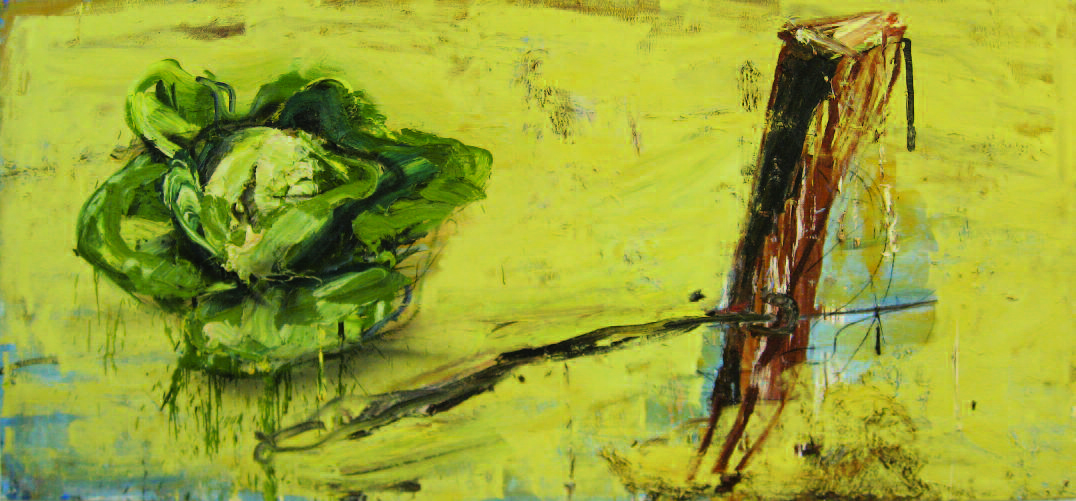 Dieter Krieg: ohne Titel, 1988/89, Acryl/Leinwand, 200 x 422 cm