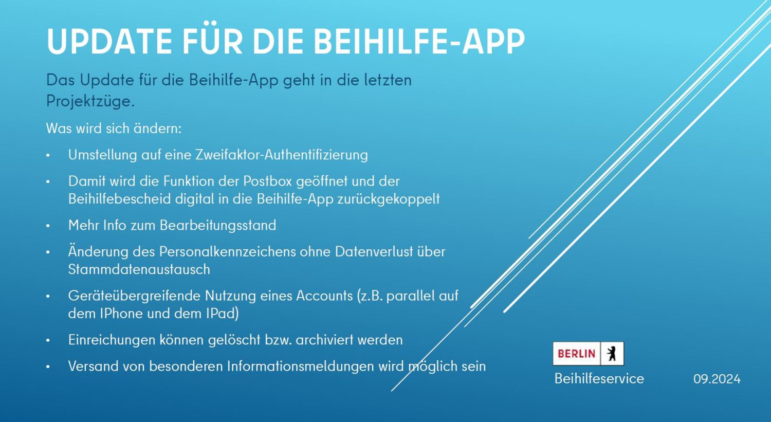 Update für die Beihilfe-APP