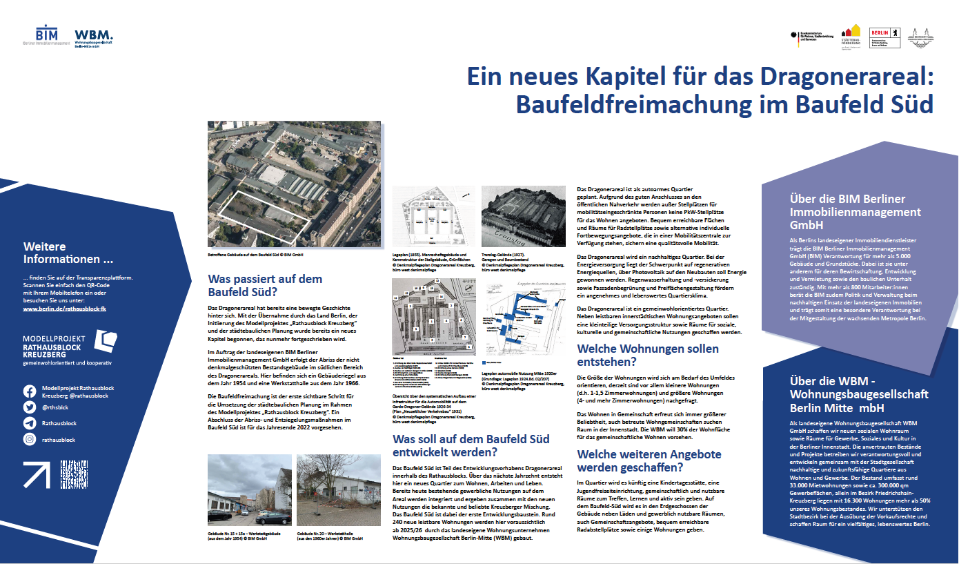 Infotafel Kiezgalerie zum Baufeld Süd | 2022