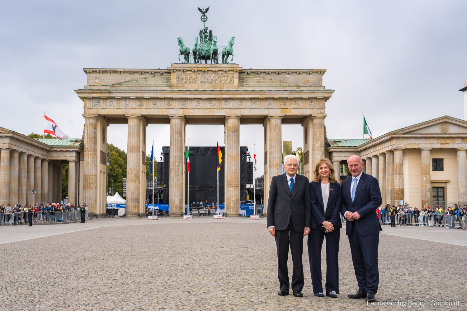 Kai Wegner begrüßt Italiens Präsidenten Sergio Mattarella am 27.09.2024