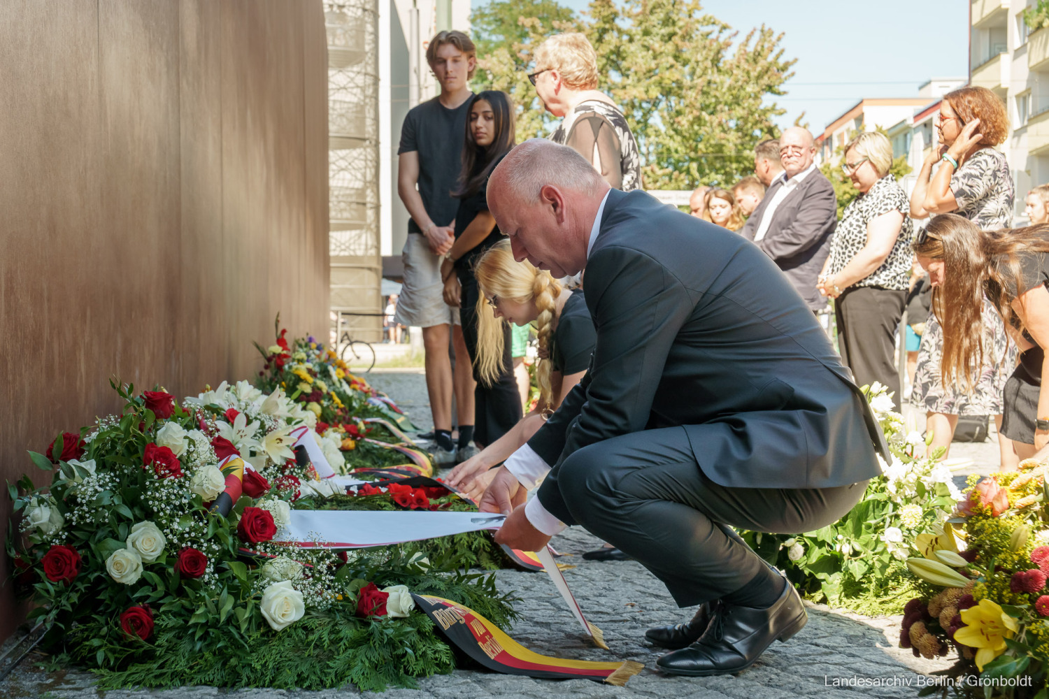 63. Jahrestag des Baus der Berliner Mauer