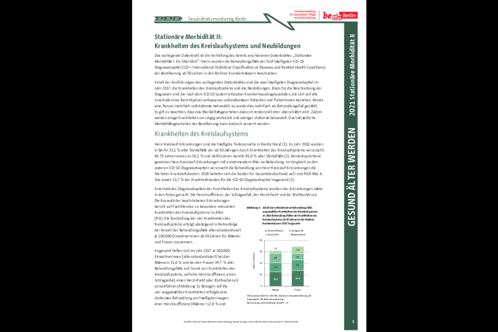 Stationäre Morbidität II: Krankheiten des Kreislaufsystems und Neubildungen